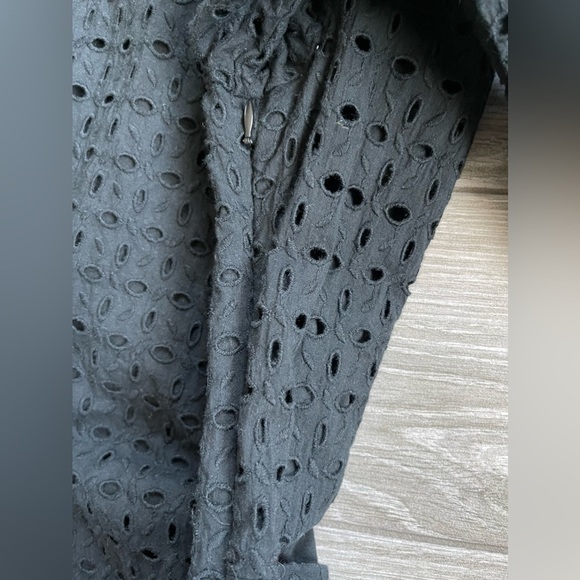 Anthro/ Avec Les Filles| Black Eyelet Dress with Bell Sleeves, Size XS••• - Picture 11 of 15